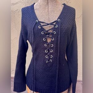 Cozy Lace-up Sweater